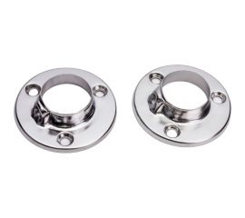 Штангодержатель Скобяной боковой d25 хром (2 шт.) Хедер 002398 