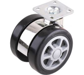 Двойной ролик Стройбат на площадке 60 мм черный 1 шт 558930 