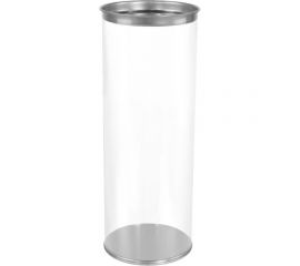 Тубус Дон Баллон Цилиндр с крышкой, 9,2x25 см, прозрачный/серебро, 1 шт 6015390 