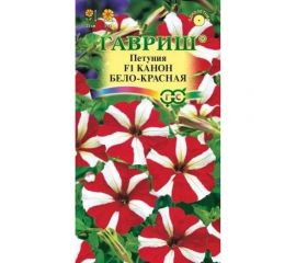 Петуния ГАВРИШ Канон Бело-красная, 7 шт гранулы, пробирка 1071856403 