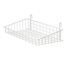 Металлическая сетчатая корзина ПК МАГС 560х250х100 мм белая набор 6 шт/упак ТСГ05-00013 