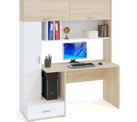 Компьютерный стол СОКОЛ дуб сонома/белый КСТ-17 КСТ17Дс5б6 