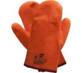 Трикотажные рукавицы ARCTICUS, х/б с ПВХ, полное нефтеморозостойкое (НМС) покрытие, джерси, оранжевые 1602300 WM-111 