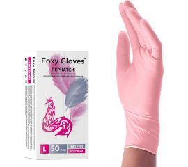 Нитриловые перчатки Foxy розовые 3.5г, размер ХS, 100 шт 205423 
