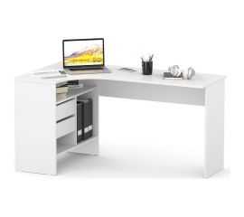Письменный стол СОКОЛ левый белый СПм-25 00-00010611 