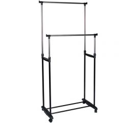 Напольная вешалка Рыжий кот CR465 на колёсах, 2 перекладины CR465 78х42х93х168 см 312172 