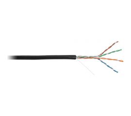 Кабель NETLAN U/UTP 4 пары, Кат.5e, одножильный, CCA, внешний, 305м CCA-UU004-5E-PE-BK 