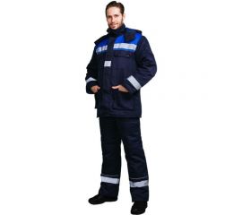 Зимний костюм с полукомбинезоном ФАКЕЛ Буря, темно-синий/васильковый, р. 52-54; 170-176 87490251.005 