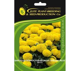 Семена ELITE PLANT-BREEDING & SEED PRODUCTION Co. Бархатцы пр. махр тайшан йеллоу f1 20 шт эс мини 1999943425 