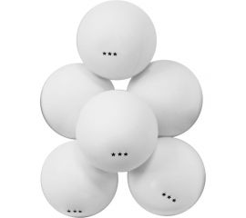 Мячи для настольного тенниса ATEMI Атеми 3, пластик, белый, 6 шт, ATB302 00000102939 