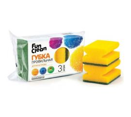 Губка для посуды Fun Clean профильная, 3 шт. 6796 