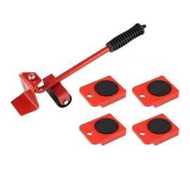 Набор для перемещения мебели А5 комплект ??з 5 шт.: 4 подкатные платформы + 1 домкрат, 150 кг 1007863 
