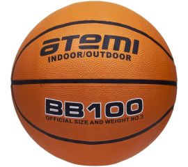 Баскетбольный мяч ATEMI р. 3, резина, 8 панелей, BB100 00000101331 