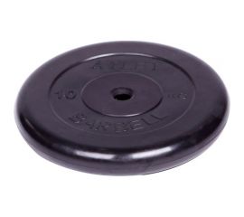 Обрезиненный диск Barbell Atlet d 26 мм, чёрный, 10.0 кг 2480 