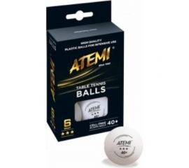Мячи для настольного тенниса ATEMI 3*, белые, 6 шт. 00000105896 