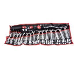 Набор комбинированных ключей 19 предметов 75 градусов от 6 мм до 24 мм FORCE 5192 