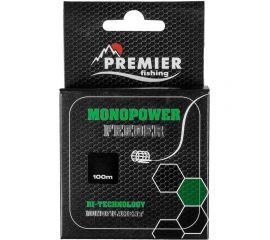 Леска Preмier fishing мonopower feeder 0.30мм/100м, green nylon pr-мf-g-030-100 00000281020 