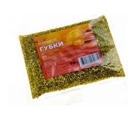 Губка EUROHOUSE из поролона с металлической нитью, серебро/золото, 1 шт 13283 