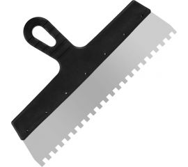 Фасадный зубчатый шпатель (нержавеющая сталь, 350мм, зуб.8x8мм) РемоКолор Мастер 12-8-350 