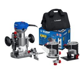 Кромочный фрезер ЗУБР Профессионал 750 вт, 3 основания, сумка ФПК-750Н 