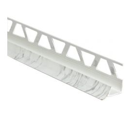 Раскладка внутренняя для плитки Ideal 8 мм, 2.5 м, 101 мрамор белый Вп8 101 МРМ БЕЛ 