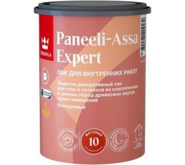 Лак для дерева Tikkurila paneeli-assa expert акрилатный, полуматовый, база EP, 0.9 л 253715 