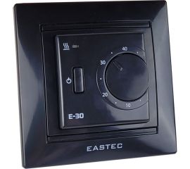 Терморегулятор EASTEC E-30 черный, механический, встраиваемый, 3.5 кВт E-30 black 