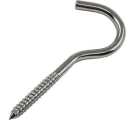 Нержавеющий шуруп с крюком KREPFIELD 4,4x50 мм, ART 8317, А4, 10 шт. 8317А4ШУРУПСКРЮКОМ4,4X50-10 