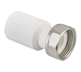 Муфта с накидной гайкой RTP ppr 25x3/4, пластик штуцер, белый, 28192 