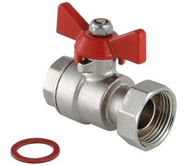 Шаровой кран Valtec с накидной гайкой 1/2"x3/4" внутренняя-внутренняя VT.241.N.0405 