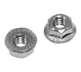 Нержавеющая гайка с фланцем KREPFIELD М8, DIN 6923, А2, с зазубринами, шестигранная, 16 шт. 6923А2ГАЙКАМ8-16 