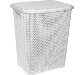 Корзина для белья Violet Вязь 60 л белый 206006 