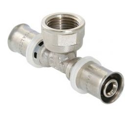 Тройник пресс с переходом на внутреннюю резьбу 20х3/4х20 Valtec VTm.232.N.200520 