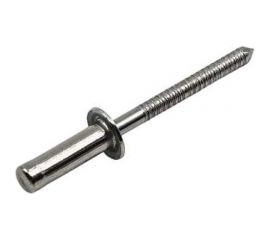 Вытяжная нержавеющая заклепка со стандартным бортиком KREPFIELD закрытый конец, 3,2x8 мм, ISO 16585, А2, 100 шт. 16585ЗАКЛЕПКА3,2Х8А2-100 