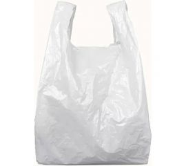 Белый пакет майка ВОЛГА ПОЛИМЕР с ручками, 30х55 см, 20 мкм, 100 штук Т3102 