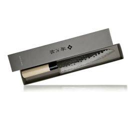 Нож кухонный поварской hammered finish длина лезвия 210 мм, сталь vg-10, 3 слоя, рукоять магнолия TOJIRO F-1115 