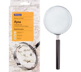 Лупа OfficeSpace 90 мм, 3-х кратное увеличение, в металлической оправе MGF90M_6721/222109 