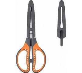 Ножницы ErichKrause Protector, 16.5 см с чехлом, серо-оранжевый 48056 