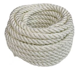 Полиамидный крученый канат truEnergy 12 мм шайба 10 м, белый 12188 
