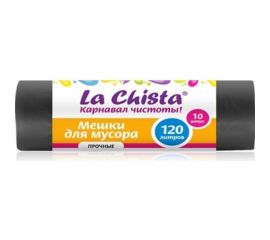 Мешки для мусора Lachista 120 л/10 шт черные прочные 870103 
