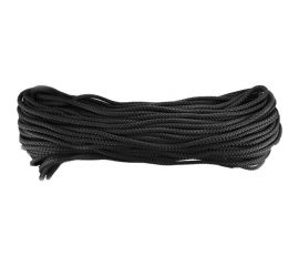 Плетеный шнур ПЭ 6 мм с сердечником, 24-прядный черный 20 м Tech-Krep 140360 