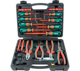 Диэлектрический набор отверток и шарнирно-губцевого инструмента Jonnesway PSV118S 18 пр. 46341 