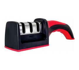 Точилка для ножей DASWERK ручная ножеточка, трёхзонная грубая, чистовая, шлифовка 608134 