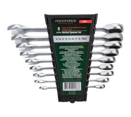 Набор комбинированных трещоточных ключей ROCKFORCE 8-19мм 9 предметов RF-51092 
