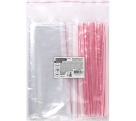 Пакеты BRAUBERG EXTRA ZIP LOCK зиплок, прочный, комплект 100 шт, 18x25 cм, ПВД, 60 мкм 608173 