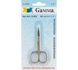 Ножницы Gamma G-802 маникюрные, в блистере, 90 мм 67510 