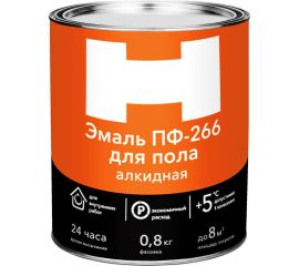 Эмаль HAMMERTON ПФ-266 красно-коричневая, 0.8 кг 212208 241532 