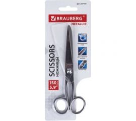 Цельнометаллические ножницы BRAUBERG Professional 150 мм, классической формы 237101 