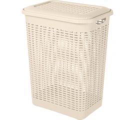 Корзина для белья Econova 50 л, 420х310х560 мм бежевый 431293407 