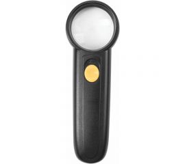 Просмотровая лупа BRAUBERG с подсветкой, диаметр 37 мм, увеличение 8, корпус черный 454127 